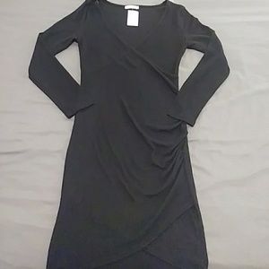NWT-Size small, BLACK, low v-neck sweater dress